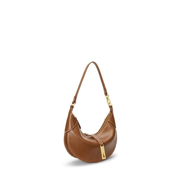 여성 폴로 ID 카프스킨 미디 숄더백(WAPOBAG02V20148200)