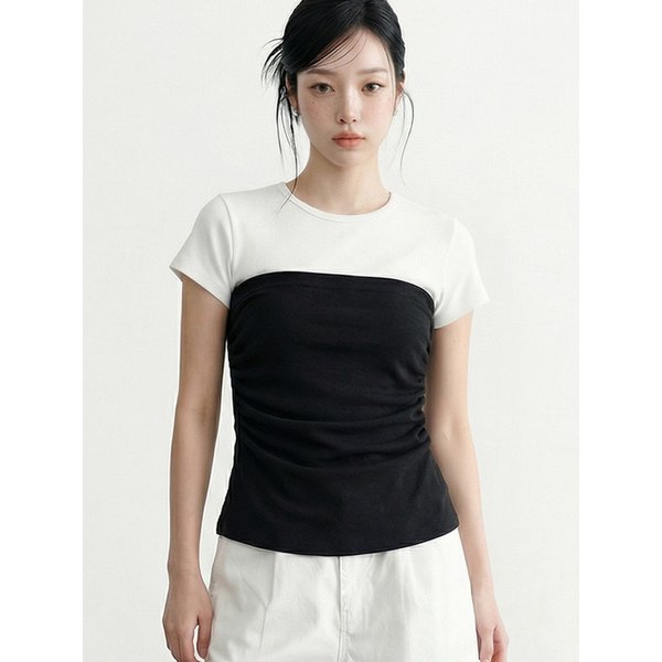 드레이프 셔링 튜브 탑_T611TP143