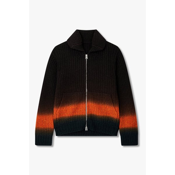 남성 가먼트다잉 울 니트 가디건 6425331107000