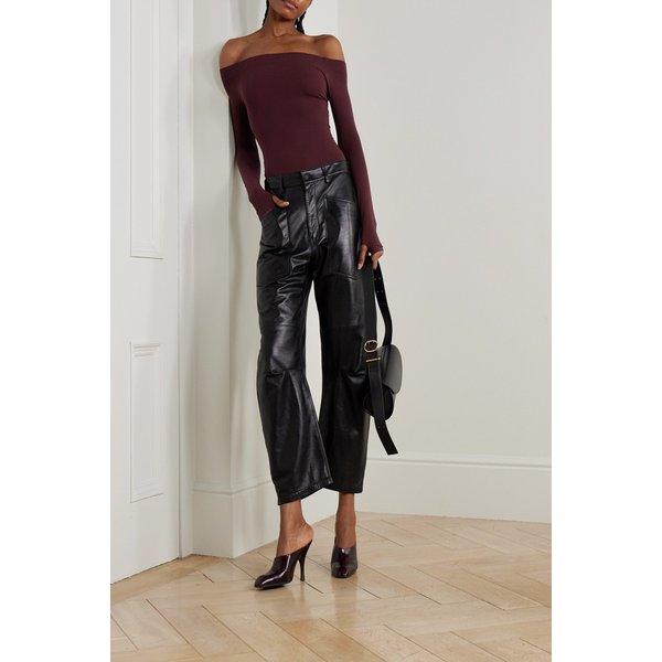 오프숄더 스트레치 저지 발레 바디수트 46376663163052830