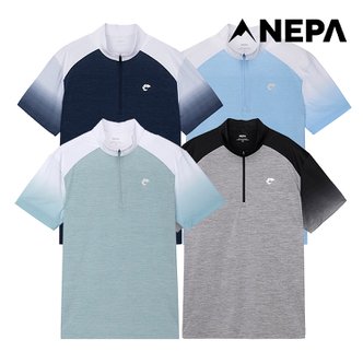 네파 [공식]네파 남성 마운틴 도트 반팔 집업 티셔츠 7I35406