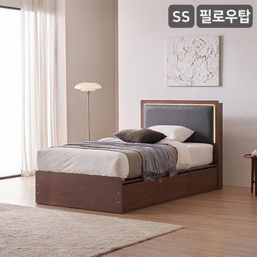 삼익가구 [new arrival] 브라이티 LED 가죽 수납 침대(필로우탑 SS)