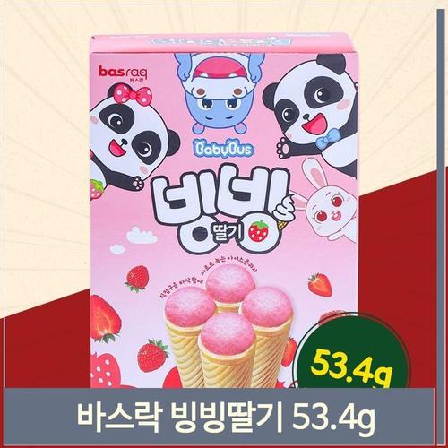 바스락 빙빙딸기 과자 53g 달콤한 아이 어른 간식(1)