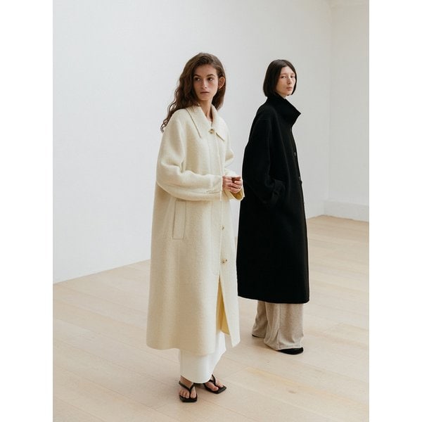 [2nd]Baby Alpaca Single Handmade Coat_cream