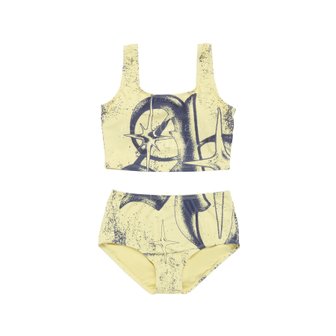 아크메드라비 SYMBOL FULL PRINTING HIGH WAIST BIKINI SET UP YELLOW 풀심볼프린팅 비키니셋업 옐로우