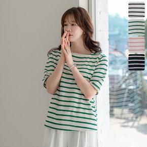 오브아 스퀘어 스트라이프 반팔 티셔츠