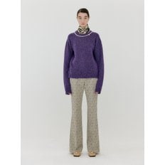 VACKLYN Pearl Trim Knit Pullover - Purple