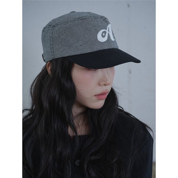 Two Tone Houndstooth Pillbox Cap (2 Colors)