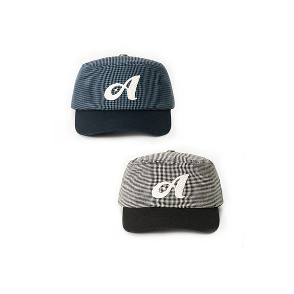 Two Tone Houndstooth Pillbox Cap (2 Colors)