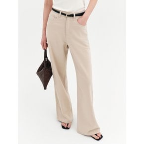 리안느 썸머 와이드 린넨라이크 팬츠_베이지 / RIANNE SUMMER WIDE LINEN-LIKE PANTS_BEIGE