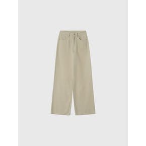 리안느 썸머 와이드 린넨라이크 팬츠_베이지 / RIANNE SUMMER WIDE LINEN-LIKE PANTS_BEIGE