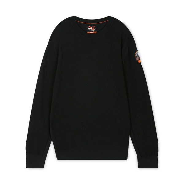 파라점퍼스 남성 와펜 패치 블랙 니트 PMKNPK01 541