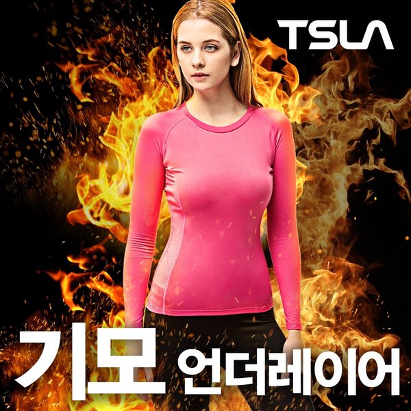 여성 언더레이어 기모 라운드 긴팔 TM-XUD34