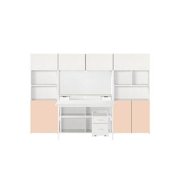 뉴아빌 5단형 책상책장 풀세트 260cm (컬러 택1)