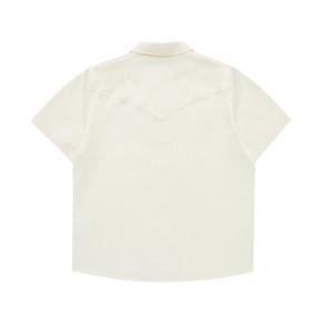 SYMBOL LOGO SATIN SHORT SLEEVE SHIRT CREAM 심볼로고 새틴셔츠