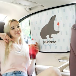 차량 커튼 차박 자동차암막커튼 낮잠 등교 하원 눈부심 방지 폴라베어 A526
