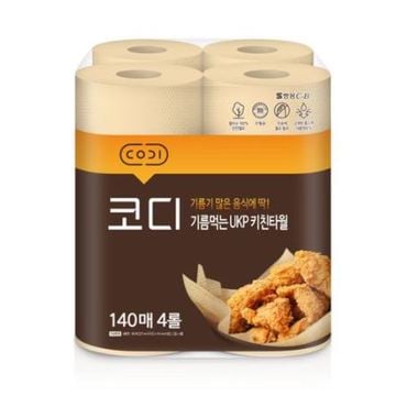 신세계 규격 코디 기름먹는 키친타월 140매*4롤