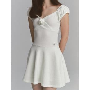 Rose Flare Dress Ivory