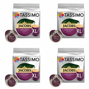 타시모 제이콥스 XL 인텐소 카페 크레마 파드 캡슐 커피 Tassimo Intenso Crema 16개입 4개