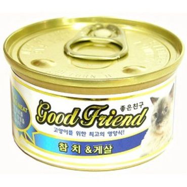 오너클랜 고양이 간식 캔 통조림 굿프렌드 참치 게살 85g