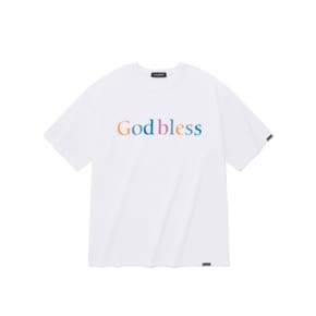 SP GODBLESS COLOR LOGO T SHIRTS-WHITE