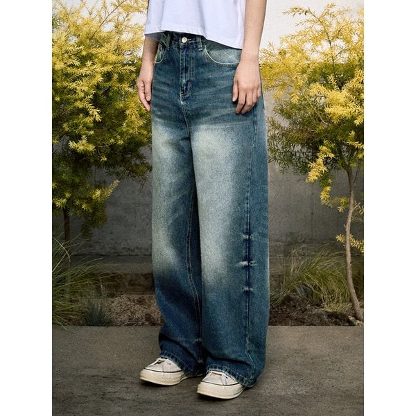 도밍고 워싱 와이드 데님 팬츠 MDP116 / 2color W