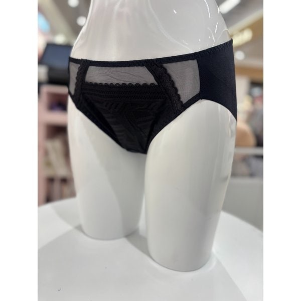 [여주점] 와코루 스트레치 레이스 노라인 햄원단 여성 데일리 팬티 [WPT1954H] BK