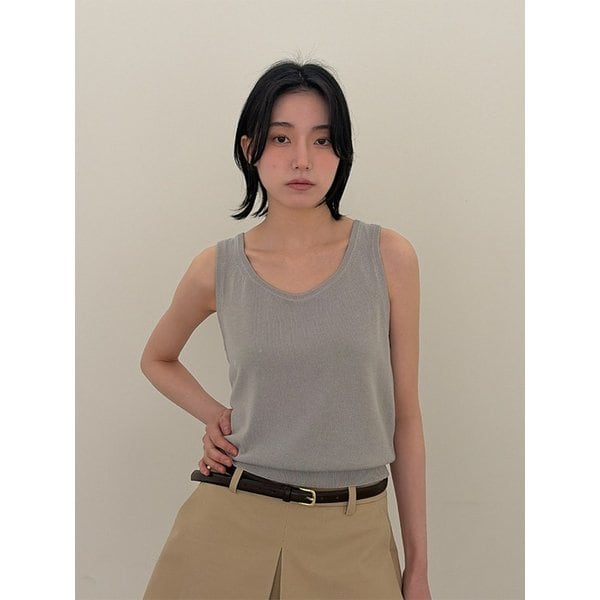 Silk Tencel Sleeveless_Light Grey