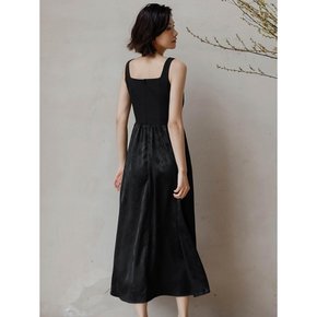 LS_Jacquard stitching suspender dress