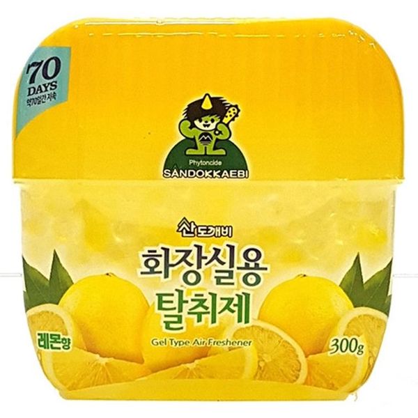 산도깨비화장실용탈취제레몬향/300g X ( 2매입 )