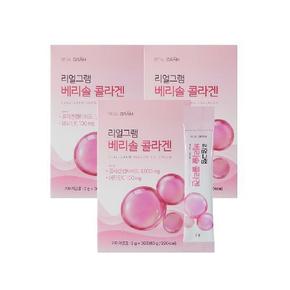 G[리얼그램] 베리솔 콜라겐 1000mg 함유 2g x 30포 (60g) 3박스