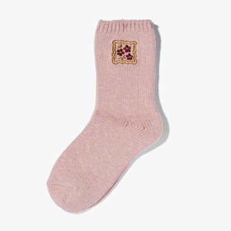 샌프란시스코마켓 [KAPITAL]캐피탈  양말/56 YARNS COOKIE EMBROIDERY SOCKS PINK/KAD1M80001A64