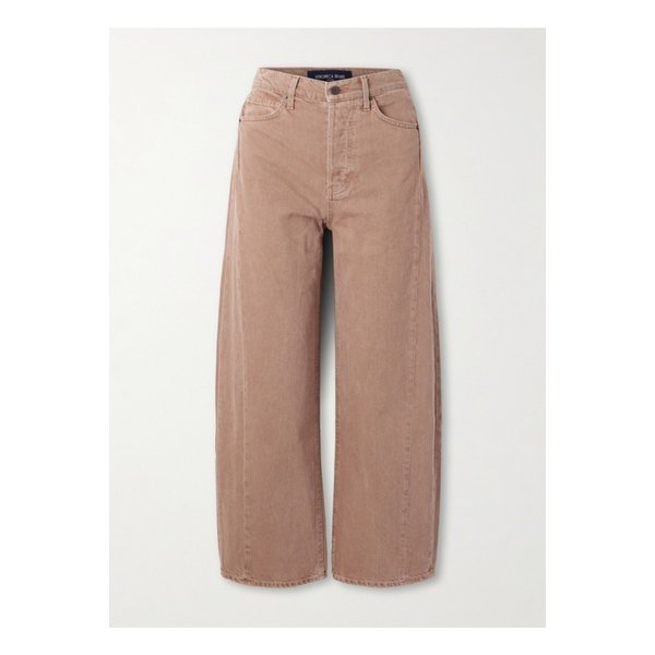 베로니카비어드 라이더 크롭 하이라이즈 배럴 진 탠 브라운 46376663162905306