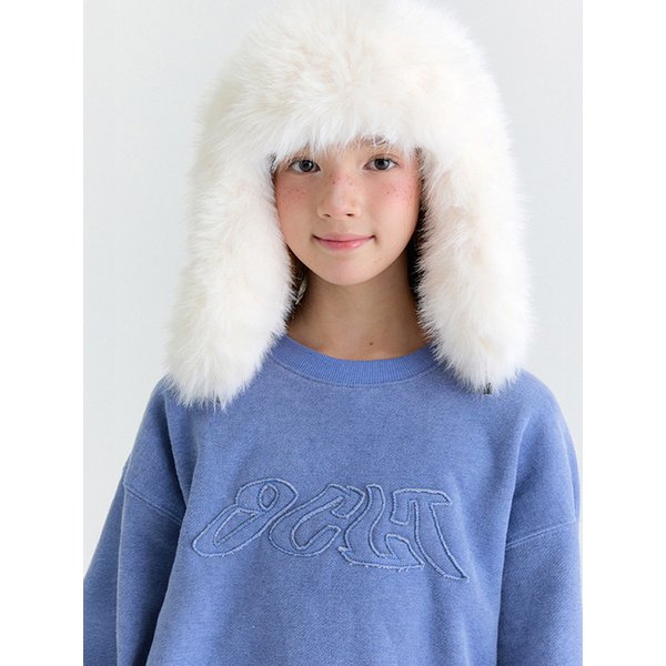 E02 기모 피그 니들워크 맨투맨 (블루)