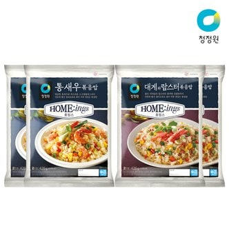 청정원 호밍스 통새우 볶음밥 420g x 2개 + 대게와 랍스터 볶음밥 420g x 2개