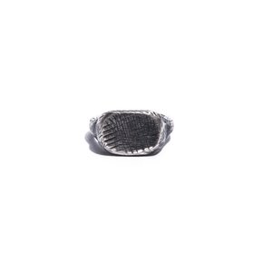SILVER SIGNET SQUARE RING