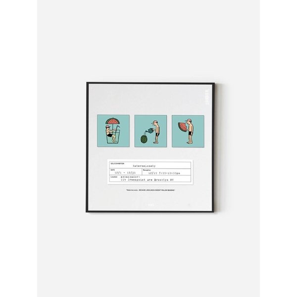 인테리어 포스터_WatermeLonely (400 x 400 정사각)