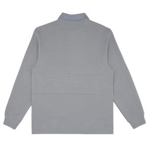 PULLOVER PIQUE SWEATSHIRT GREY- 풀오버 피케 맨투맨