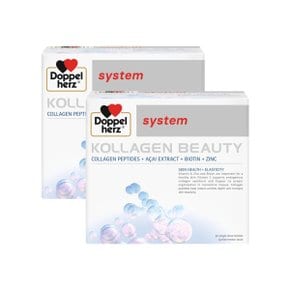 2개 Doppelherz 도펠헤르츠 시스템 콜라겐 뷰티 액상 드링크 25ml 30 개입