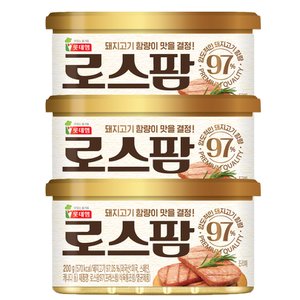 롯데칠성 (롯데햄) 로스팜97 200g(3캔) 압도적인 돼지고기함량