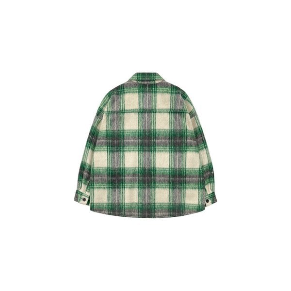 [ESSENTIAL] Wool check half coat