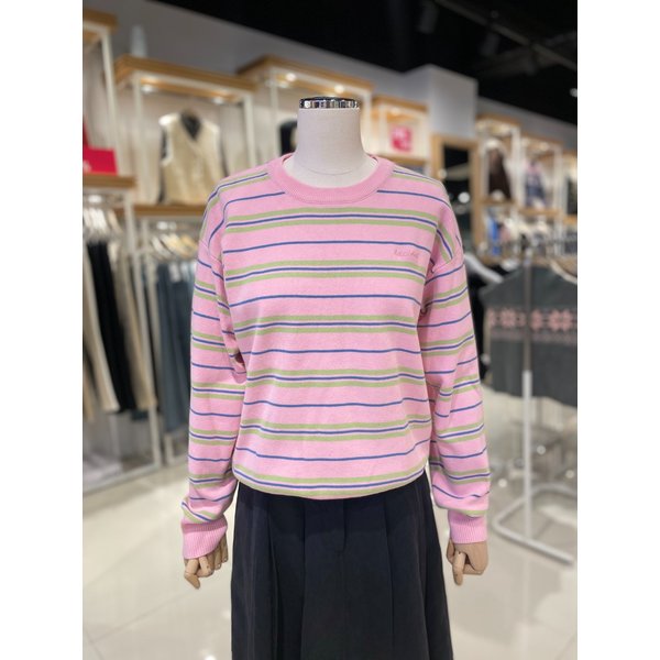 [시흥점] 멀티 스트라이프 니트 풀오버 (PR1KL133)