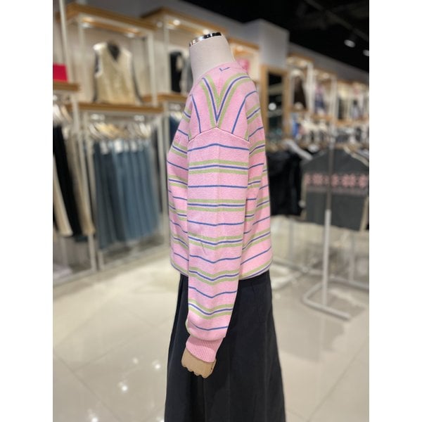 [시흥점] 멀티 스트라이프 니트 풀오버 (PR1KL133)