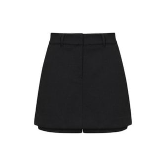 플레이부 TWILL LAYERED SKIRT PANTS_Black