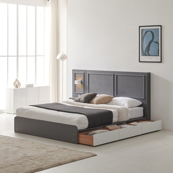 보루네오 하임힐 호텔식 수납침대 Q LED협탁1개 DB4013 (수도권무배)