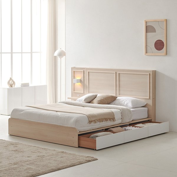 보루네오 하임힐 호텔식 수납침대 Q LED협탁1개 DB4013 (수도권무배)