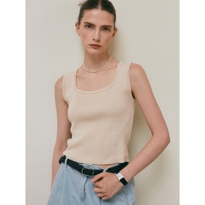 DEEP SQUARE NECK SLEEVELESS_IVORY