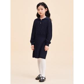 *시즌오프30%*[BEANPOLE KIDS] 오프닝 클래식 니트 원피스  네이비 (BI4271G90R)