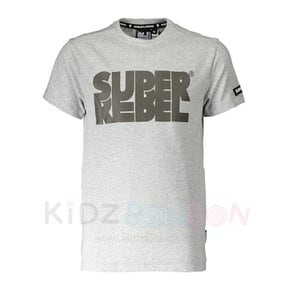 [SUPERREBEL] 슈퍼레벨 코튼 티셔츠_750 그레이 밀리 (GREY MELEE) (최초판매가:59,000원)