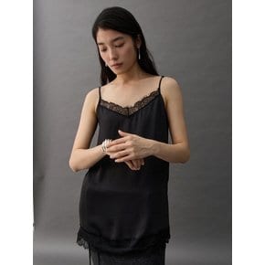 MIEN LACE LAYERED TOP - BLACK